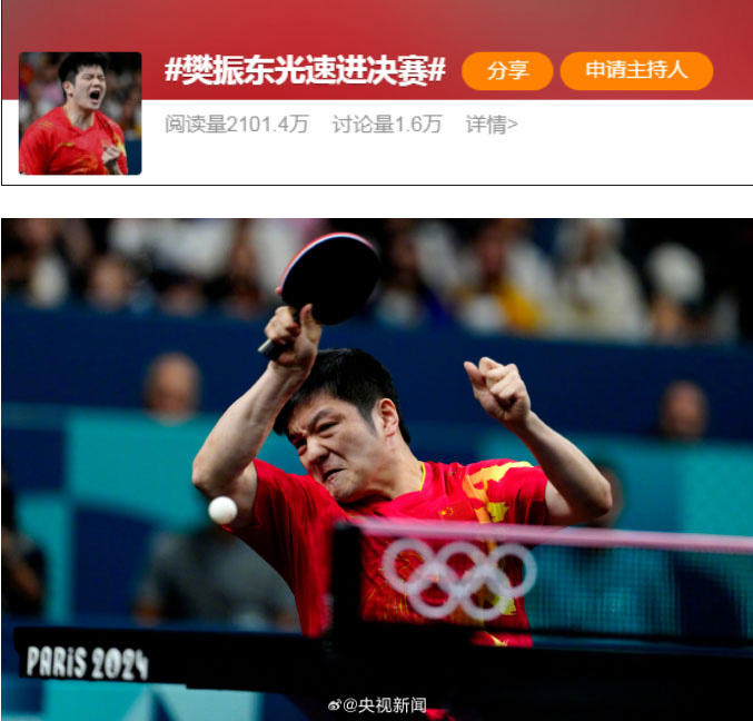 4:0橫掃對手!樊振東光速進決賽!樊振東名字打分,解析
