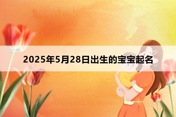 2025年5月28日出生的寶寶按八字起名，五行缺什么