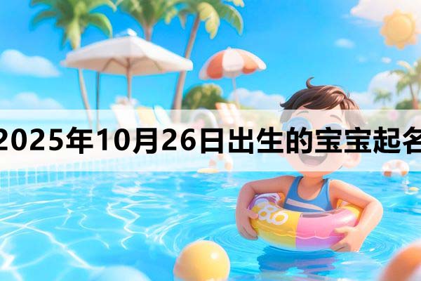 2025年10月26日出生寶寶起名，這些名字寓意美好